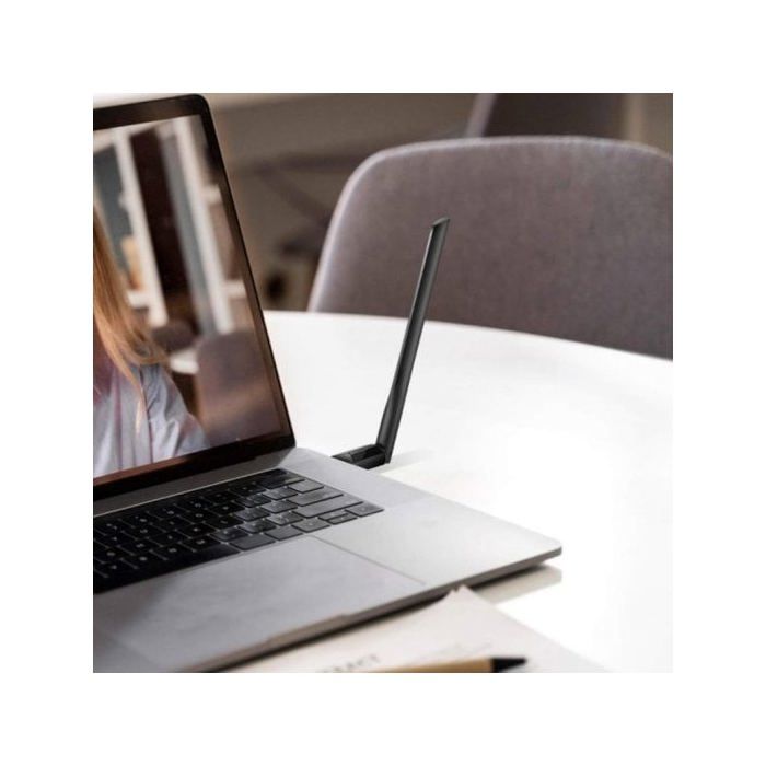 Adaptador USB Wi-Fi TP-Link AX1800 High Gain Wi-Fi 6 Doble Banda Externo PC Negro