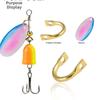 100pcs Spinner Clevis Spinnerbait Lure Clevis 100pcs Pack U Shaped Fishing Ring  For Fishing Lure