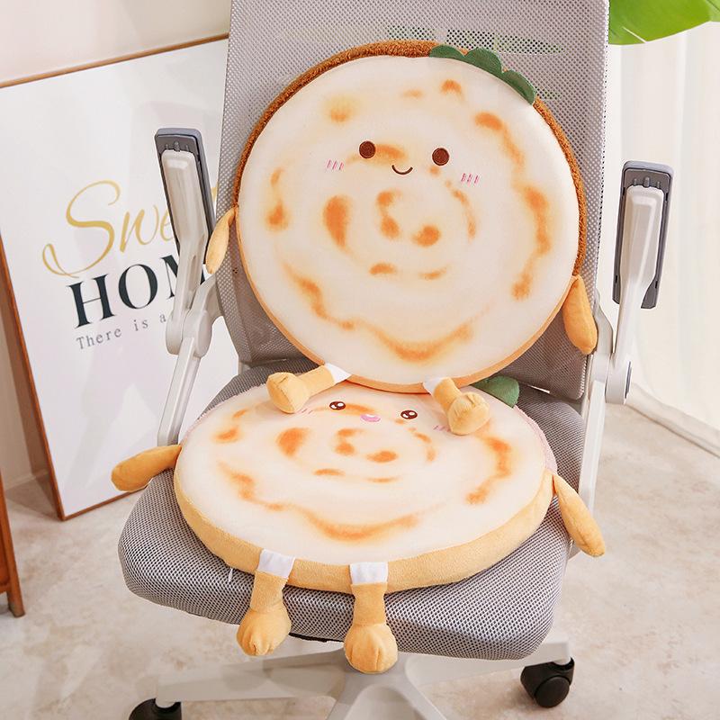 Simulation Roujiamo Seat Cushion Autumn And Winter Thickened Memory Cotton Chair Cushion Office Warm Butt Cushion