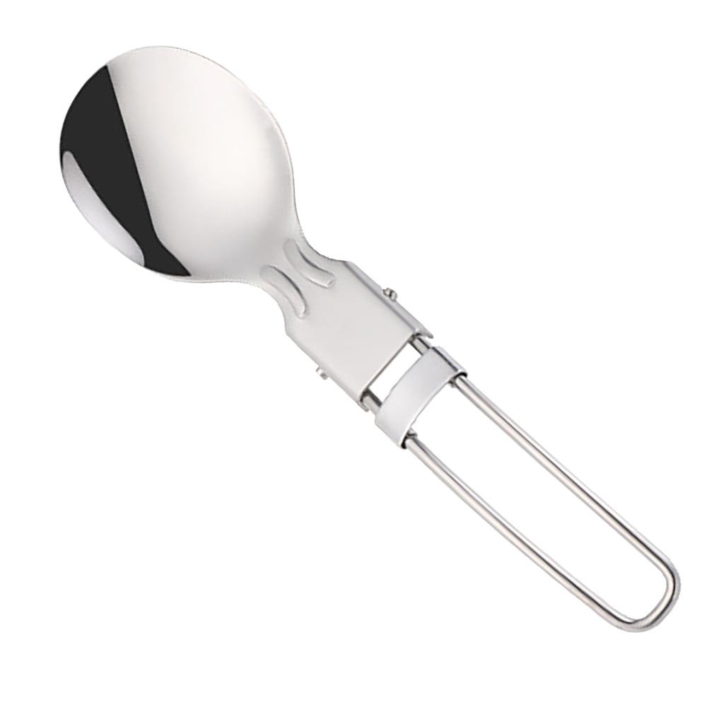 3Pcs 304 Stainless Steel Folding Spork Ergonomic Handle Flatware Kitchen Silverware Picnic