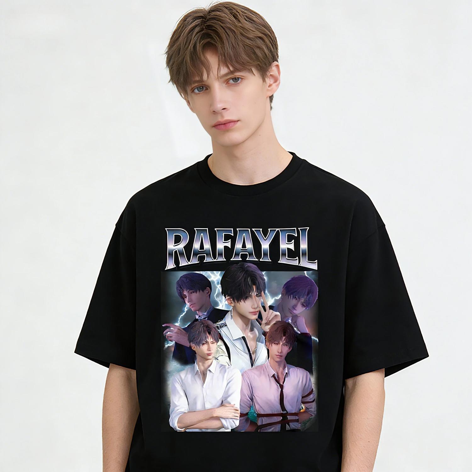 

2026 Spring_Summer Rafayel Love and Deepspace T-shirt, A Popular Fashion Harajuku Graphic Game High-quality Cotton T-shirt S чёрный