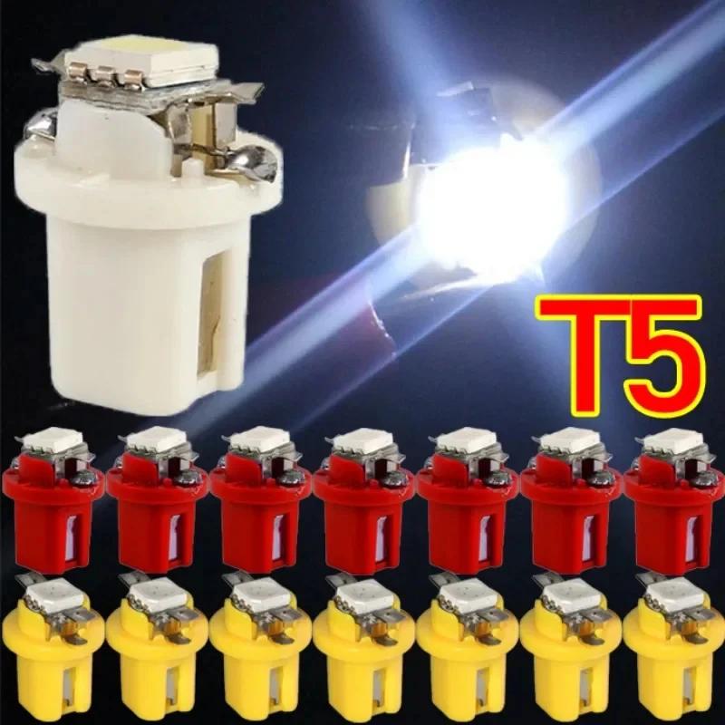 10pcs T5 B8.5d LED Car Instrument Panels Lights Low Power Bulbs 5050 SMD Automobile Dashboard Switch Lamp 12V Car Light Interior