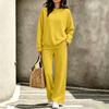 Women's Casual Neck Sweatshirt and Pants Set for Fall Winter Comfortable Outfit