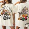 Retro Mickey & Friends It's Juts a Bunch of Hocus Pocus Halloween Shirt, Sanderson Sisters Disney Castle Girls Trip Matching Outfit Tee