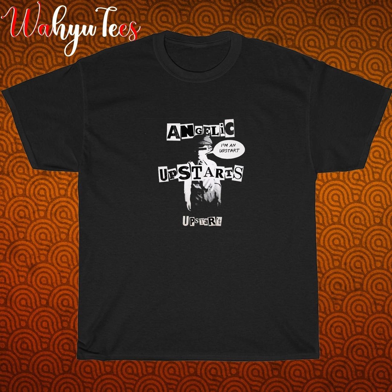 Angelic Upstarts Logo Black/Navy Size S-5XL Unisex T-Shirt L