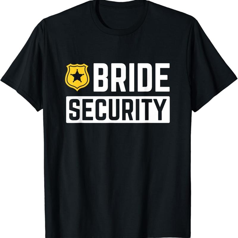 Bride Security Funny Wedding Bridal Party T Shirt S разноцветный