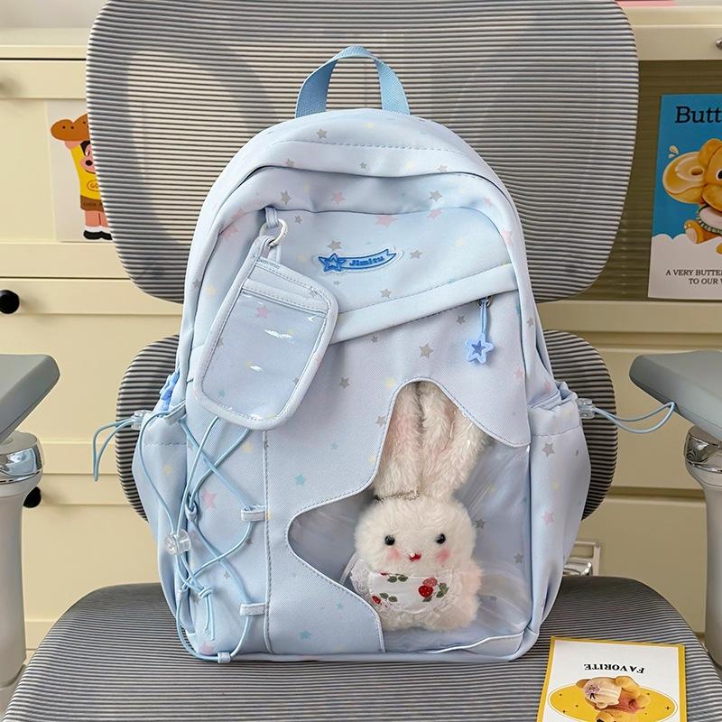Schoolbag New Korean Cartoon Casual Backpack Female Niche Design Large Capacity Junior High School Student Schoolbag Versatile Backpack