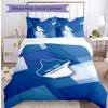 Set Lenzuola 3 Pezzi Stampato TSG Hoffenheim FC Copripiumino Traspirante con Federe Biancheria da Letto Decorativa per Camera da Letto Casa
