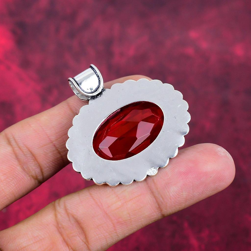 Rubellite Pendant, 925 Sterling Silver Pendant Gemstone Jewelry, Handmade Pendant Amazing Jewelry, Gift For Her