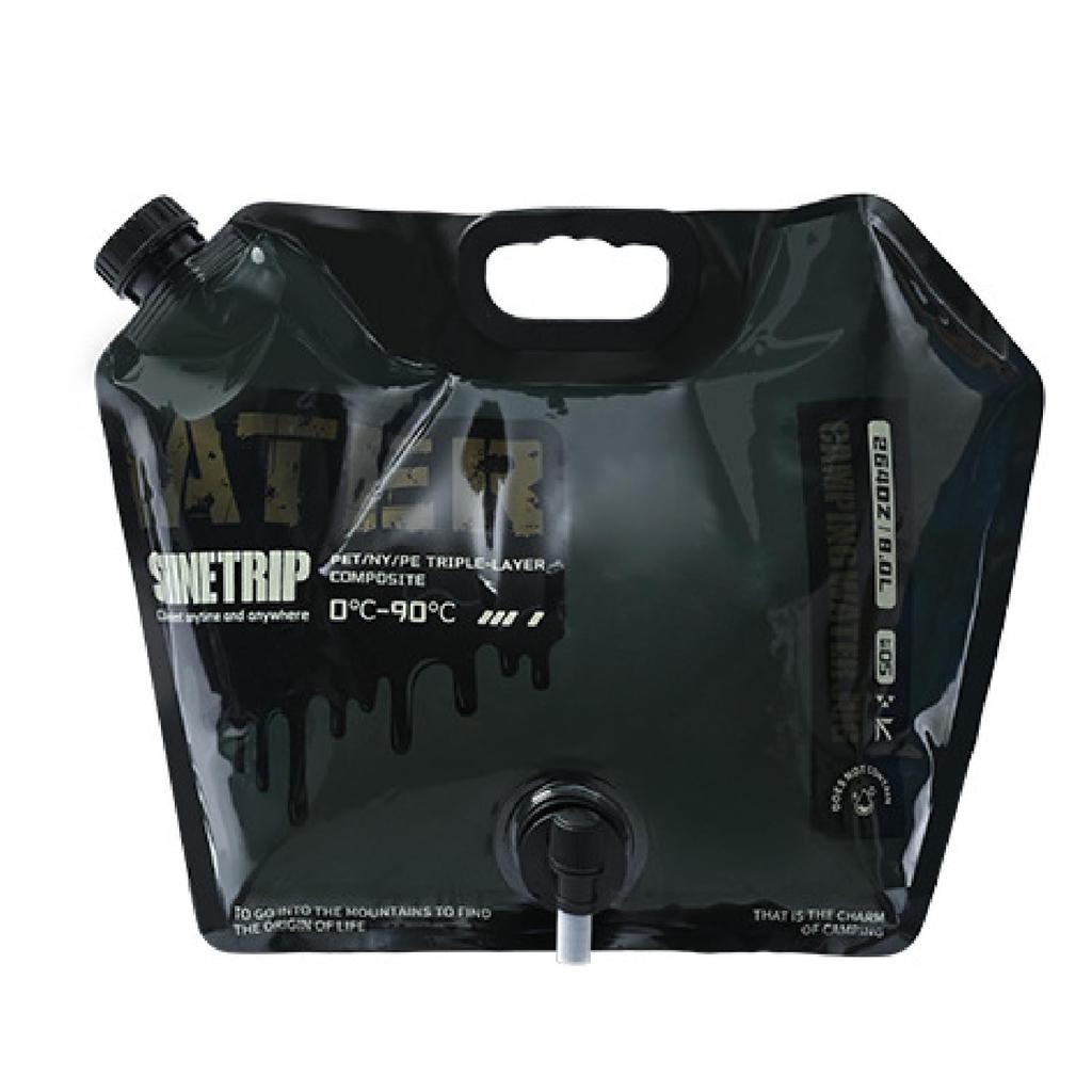 JEELAD Water Water Poly Water Large Disaster Prevention Washable Tank, Jug, 8L, Tank, Bag, Capacity, Foldable, Goods, Outdoor, Easy-Pour Faucet,