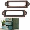 20 Pcs Metal Drawer Label Holder Rectangular Shape Shelf Tag Bracket  DIY Furniture Refit