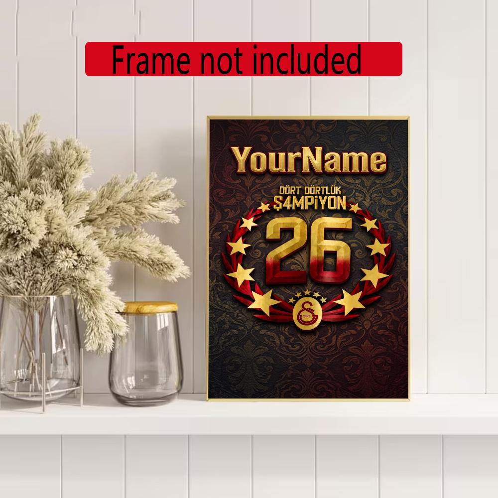 Galatasaray Personalized Name Round Diamond Painting Kit Diamond Embroidery Painting Rhinestones Mosaic Frameless Handwork Decoration Arts