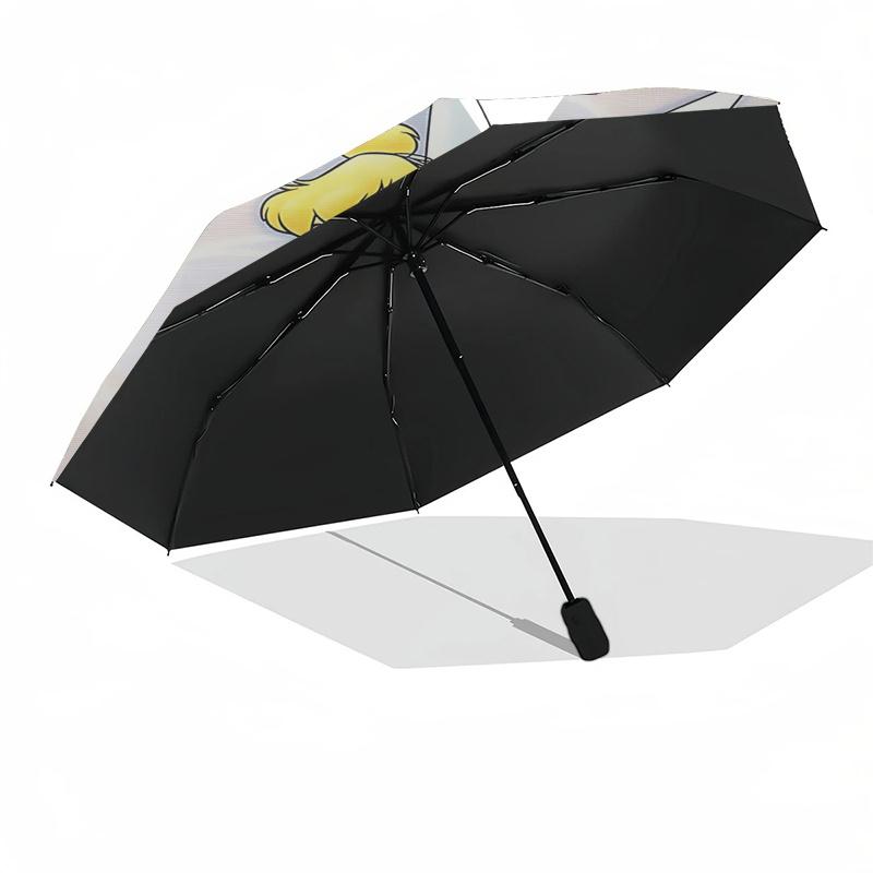 Reiseregschirm im Tinkerbell-Design - 8 Rippen, Automatisches Öffnen und Schließen, Tragbares FaltDesign, Kompakter und Stilvoller Regenschirm