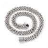 Fashion Jewelry Necklaces 12mm Thorn Cuban Chain Hip Hop Jewelry Crystal Stones Cz Brass Cuban Chain Men's Jewelry