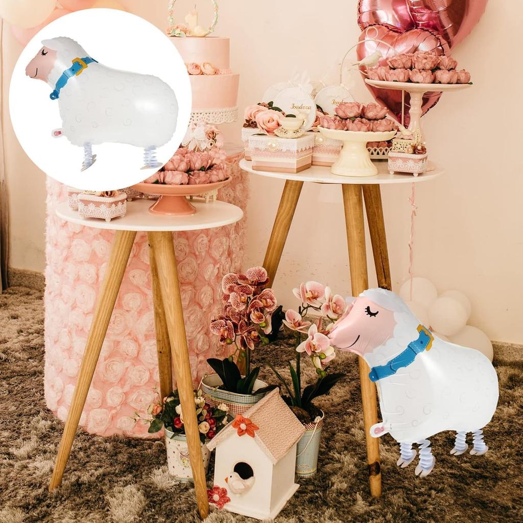 10Pcs Walking Animal Balloons Pet Balloons Farm Animal Balloon Foil Balloon for Party Decortion (Sheep)