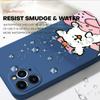 Cute Bow Puppy Phone Case for iPhone 15 14 13 12 11 Samsung Galaxy A12 A52 S24 S23 Xiaomi POCO Redmi Soft Square Liquid Silicone Cover Casing