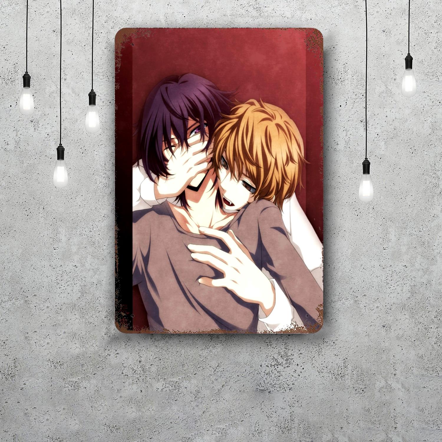 

shonen ai Funny Bar Metal Sign Retro Plaque Vintage Sign Alcohol Drinker Pub Club Man Cave Kitchen Wall Decoration 20x30cm（7.8x11.8inch）