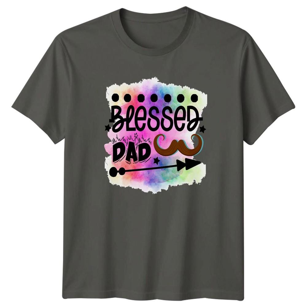 Funny Blessed Dad Unisexs TShirt Fatherhood Family Fathers Day Gift For Him S