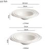 Pure White Ceramic Water Wave Pattern Deep Plate Salad Plate Dessert Plate Pasta Plates Molecular Cuisine Specialty Tableware