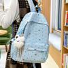 Schoolbag High-value Student Schoolbag Female Middle School Student Large Capacity Mori Backpack Cute Star Lightweight Travel Backpack