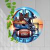 D Flat With God All Things are Possible Sunflower  Floral Round Tin Sign Christian Metal Wall Art for Religious Home Decor