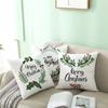 Christmas Pillow Cover Cartoon Letter Print Cushion Cover Office Sofa Pillow Cover Home