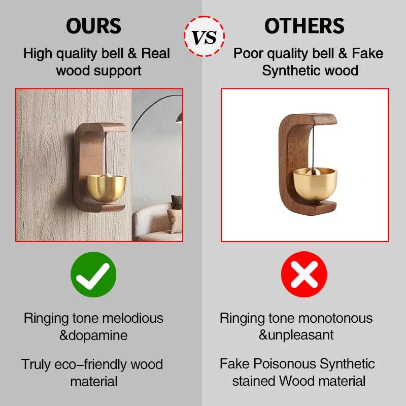 Wooden Door Bell Japanese Wind Chimes Bird Door Bell Wireless Doorbell for Home Entrance Reminder Wind Bells Vintage Decor
