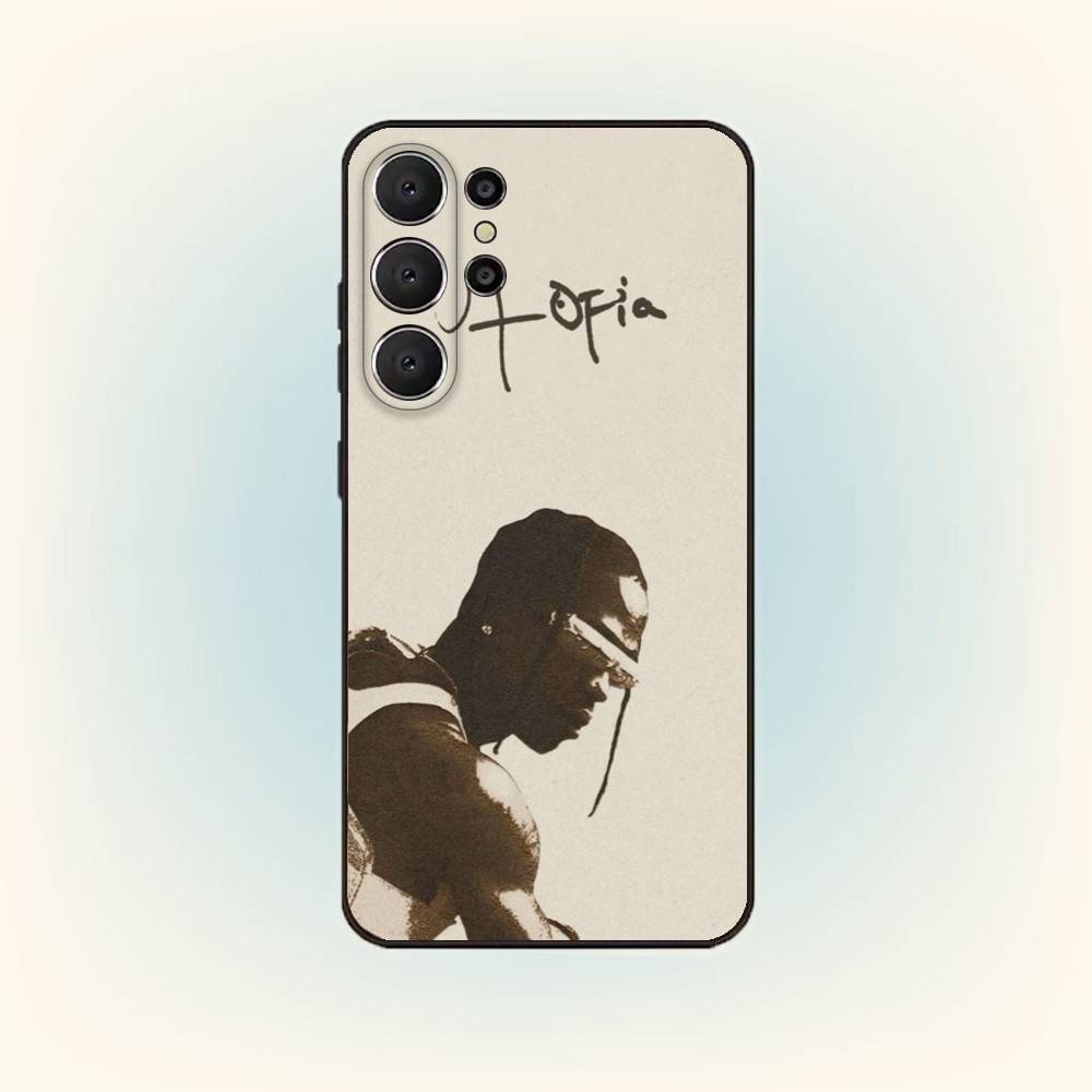 T-Travis S-Scott Phone Case For Samsung S26,S25,24,23,22,30,21,10,9,Ultra,Plus,Lite,Black Soft Case