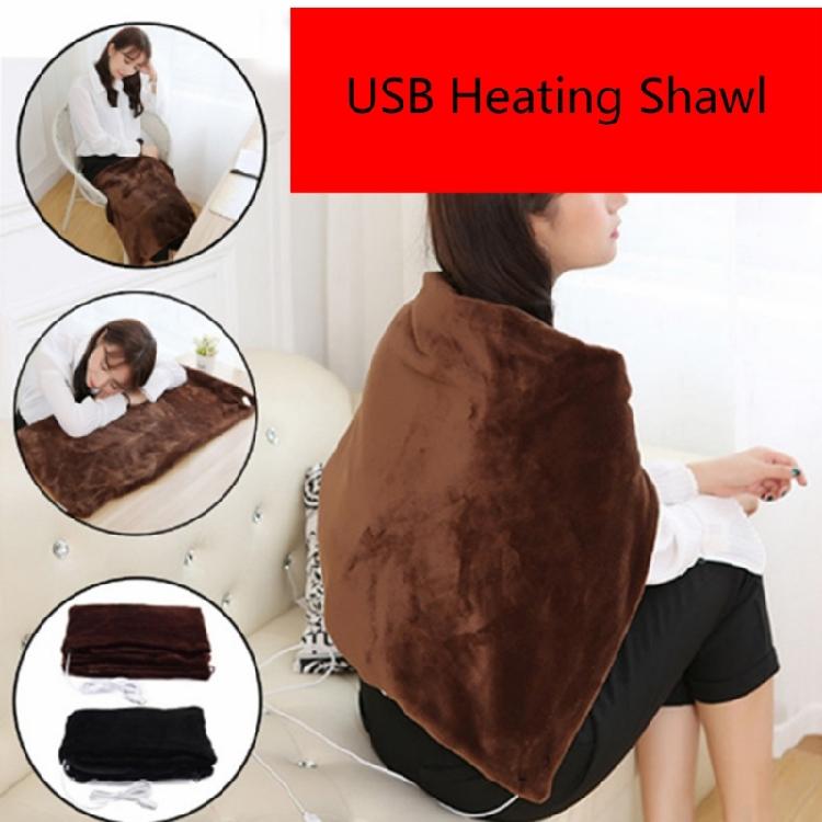 USB Electric Heating Shawl Rechargeable Dormitory Electric Heating Blanket