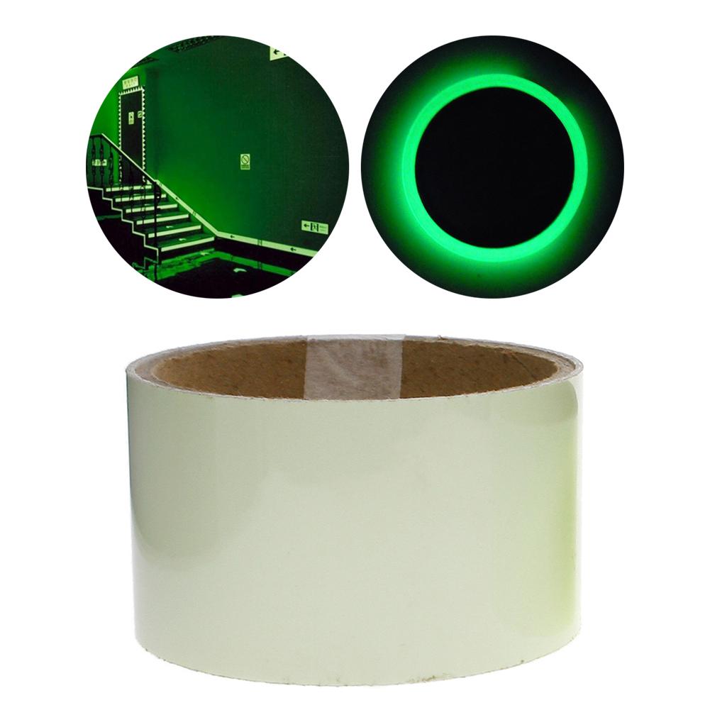 

Luminous Tape Self-adhesive Warning Tape Night Vision Glow In Dark Safety Emergency Security Home Decoration Fluorescent Tapes 1.5cmx1m зелёный