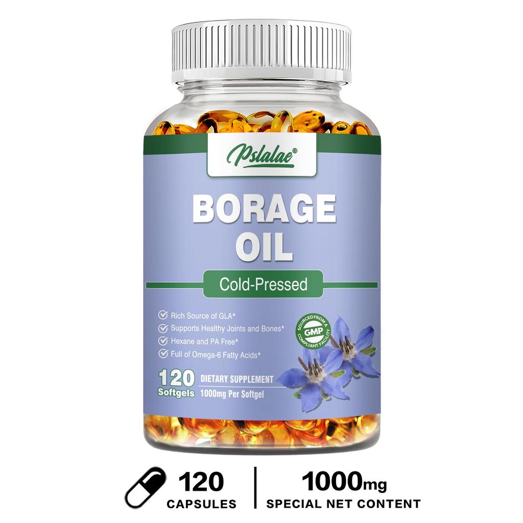 Pslalae - 1000 mg Borage Oil Capsules - Skin and Joint Health
