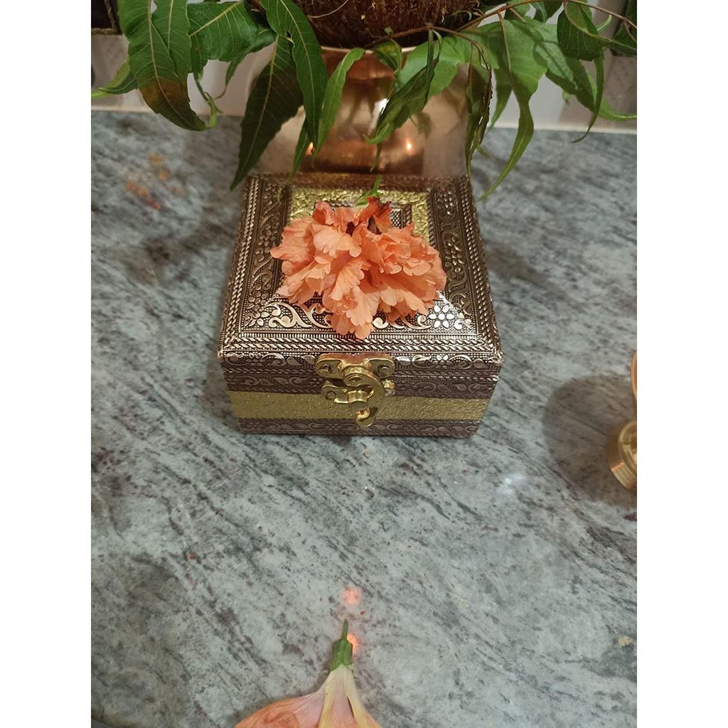 Jewellery Box Wooden Storage Organizer Anniversary Gift Wedding Gift Vanity Box Bangle Earrings Necklace Multi-Purpose Use for Women