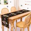 Mexican Day of The Dead Sugar Skull Table Runner Tabletop Decor Reusable Dia De Los Muertos Kitchen Table Runner Party Decor