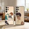 E-Egon S-Schiele Phone Case For Samsung S26,S25,24,23,22,30,21,10,9,Ultra,Plus,Lite,Black Soft Case