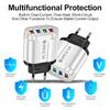 Multi-Port 5V/2.4A Butterfly Travel Charger with 4 USB Ports for EU, US, and UK