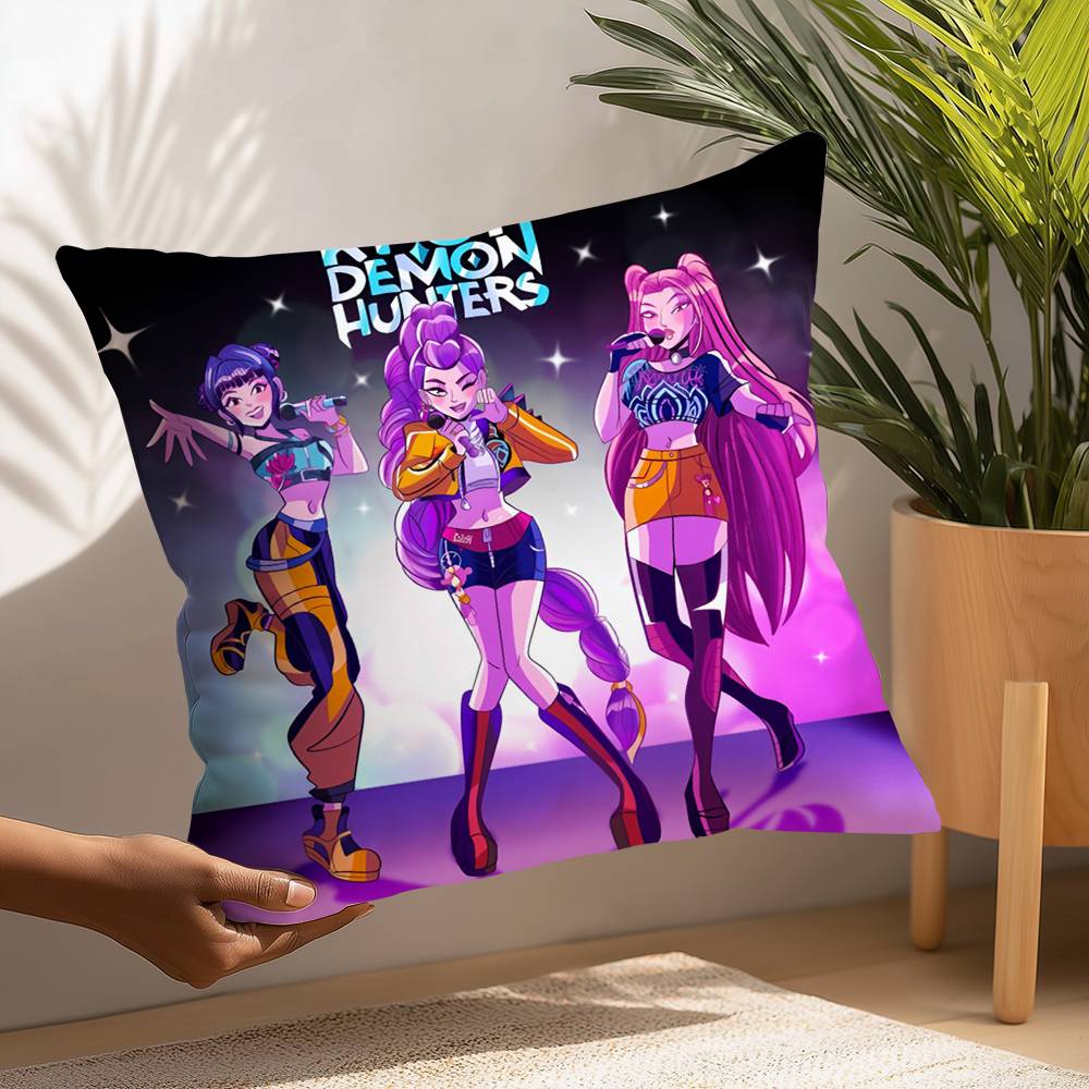 KPopS D-Demon H-Hunters Pillow Case Plush Fabric Soft  Pillowcase Double Sided Print Cushion Cover Household Gifts