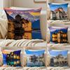 1PCS Classical CChillon Swiss Cushion Cover Pillowcase Antidustmite Invisible Zipper Short Plush Sofa Cushion