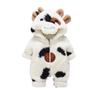 Adorable Cow Winter Romper - Cozy Lamb Wool for Newborns