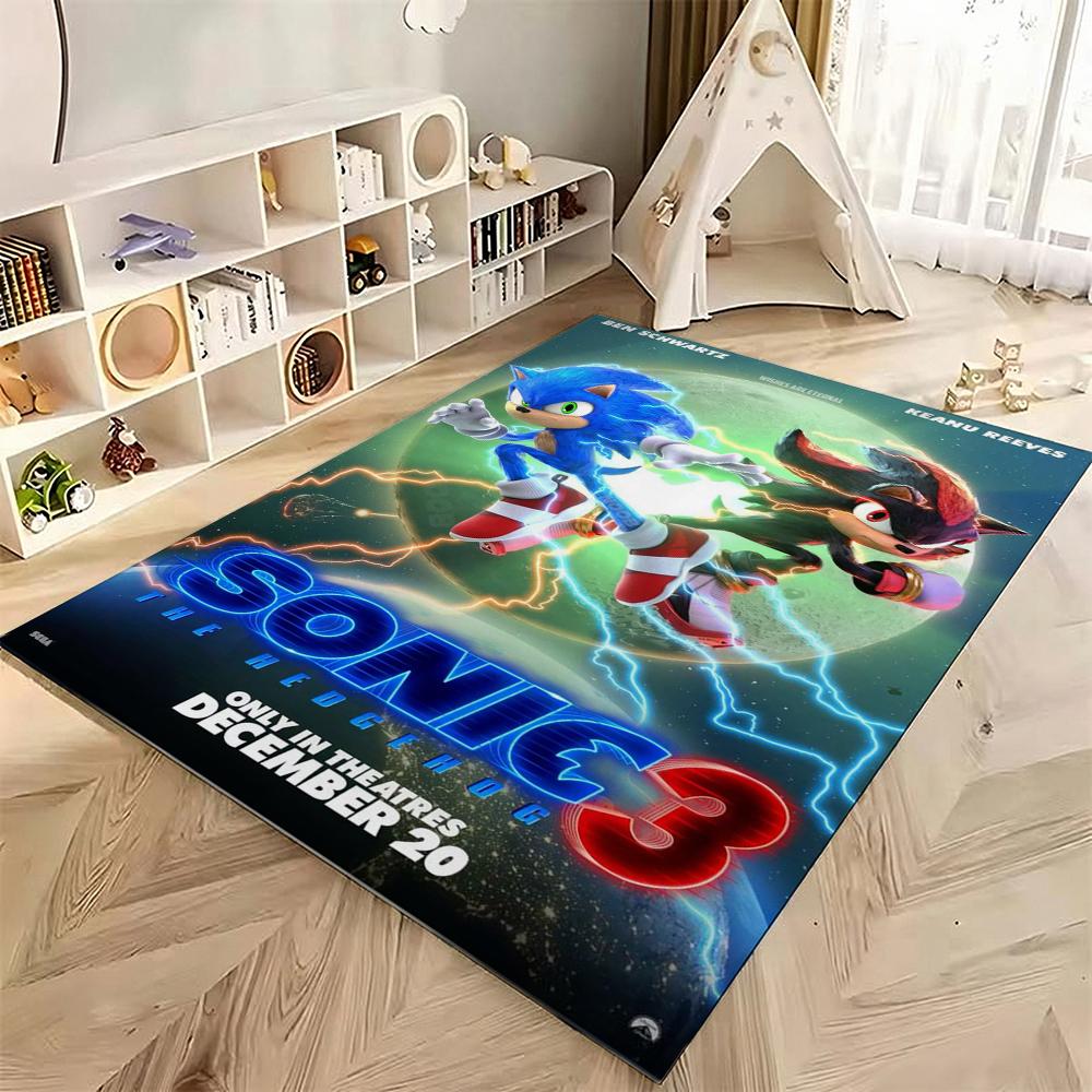 Sonic Hedgehog Carpet Non Slip Rug Plush Rug Small Rug Kitchen Floor Mat Outdoor Rug Non Shedding