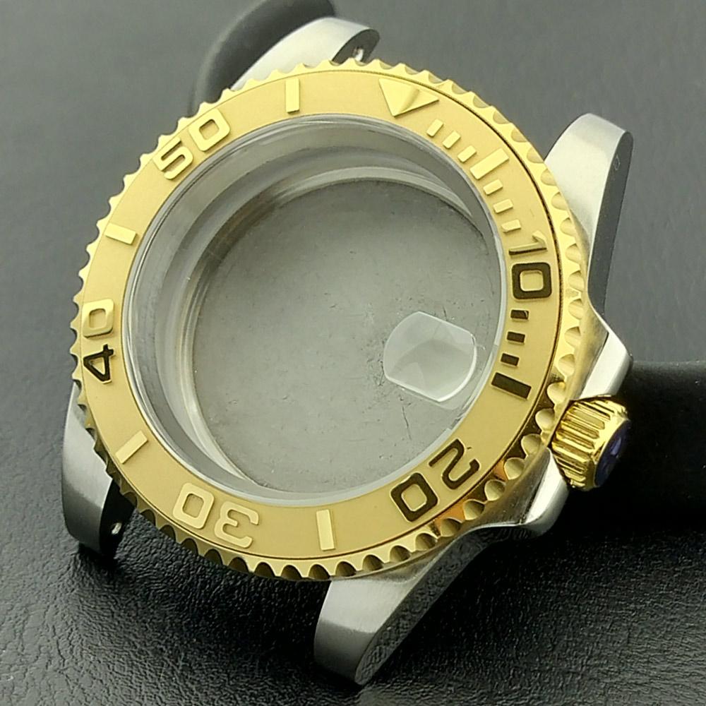 40mm Mechanical Watch Case for NH Series 35 36 38 Movement Yacht Design Style with Sapphire Crystal Watch Box Parts 7