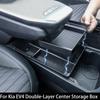 For Kia EV4 Double-Layer Center Console Organizer Car Tray Armrest Storage Box Car Accessories