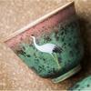 60ml Japanese Ceramic Tea Cup Glazed Kiln Change Crane Kung Fu Tea Set