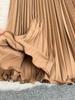Classic High-Waist A-Line Pleated Midi Skirt - Versatile European & American Style for Women