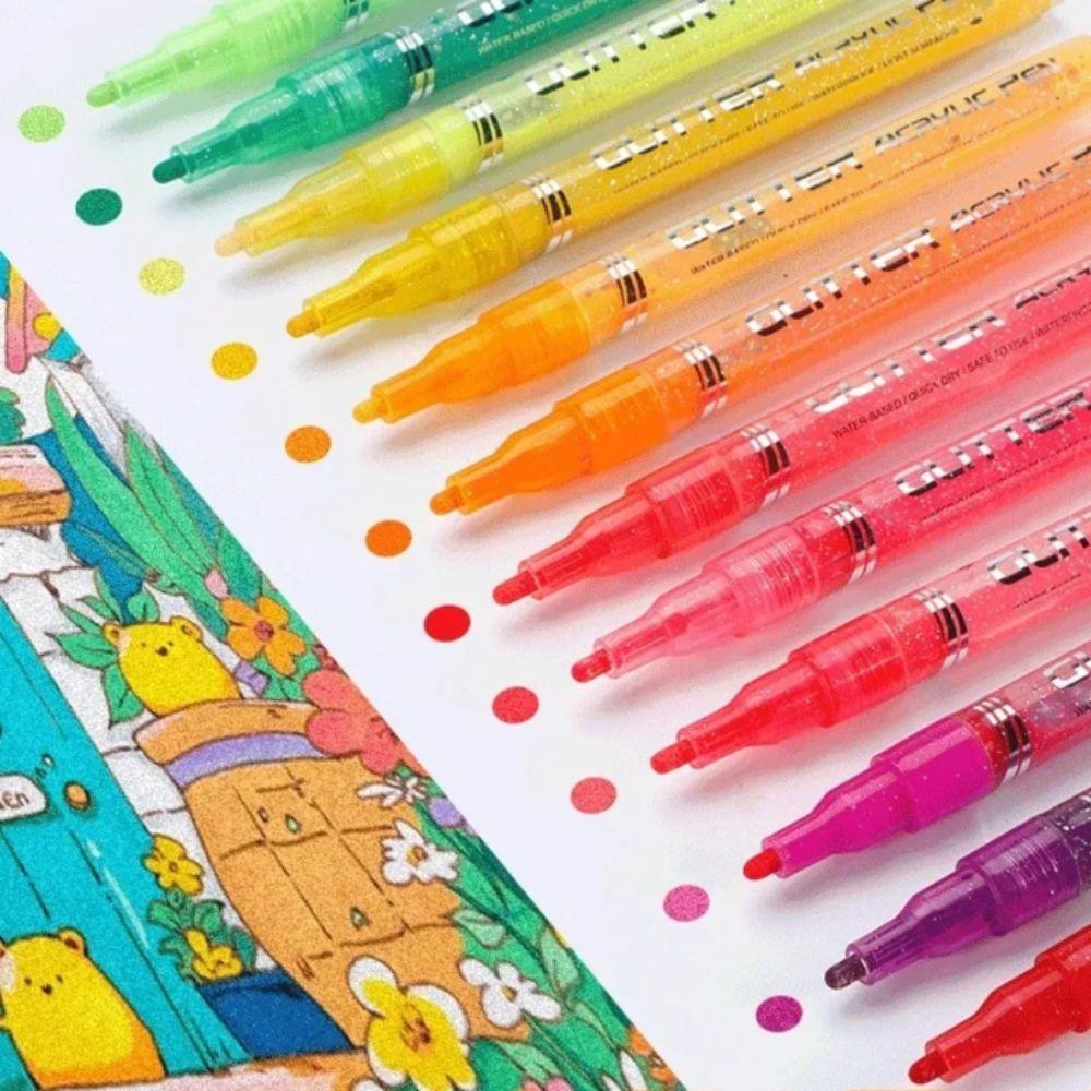 24 Colors Acrylic Pen Set 12 Colors Art Markers Pen Art Use Water-Based Pen Drawing Art
