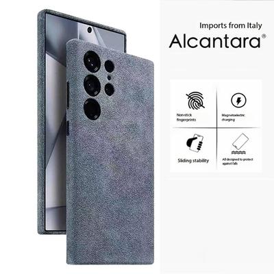 Włoskie etui Alcantara na Samsunga Galaxy S25 S24 Ultra Plus + Magnetyczne luksusowe skórzane etui Magsafe Etui na tył telefonu dla S25 S24