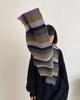 Winter Rainbow Striped Scarf Set: Sweet and Cool Girl's Winter Essential