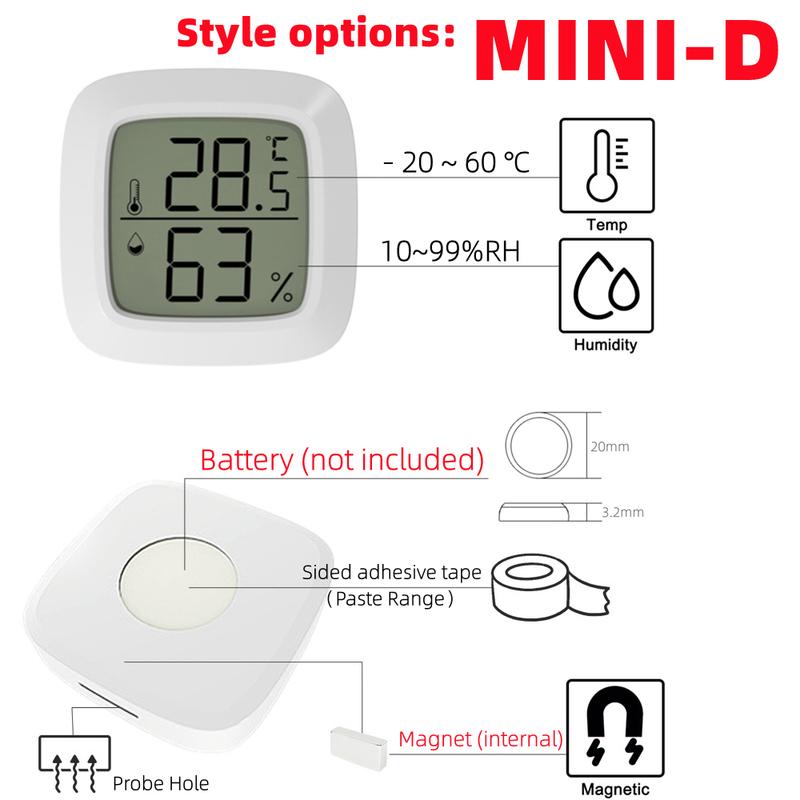 Mini LCD Digitales Thermometer Hygrometer Innenraumtemperatur Feuchtigkeitsmesser Sensor Messgerät Wetterstation