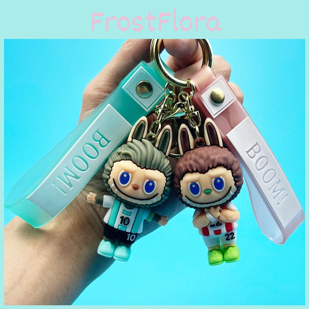 Large Labubu Sheep Keychain Adorable Pvc Soft Rubber Keyring American Style