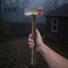 Realistischer Plastikhammer Fake Requisite, Leichter Vorschlaghammer für Halloween-Kostüm Detailliertes Zubehör, Gruselige Kunstblut-Waffe Cosplay, Gruselige Requisite Cosplay