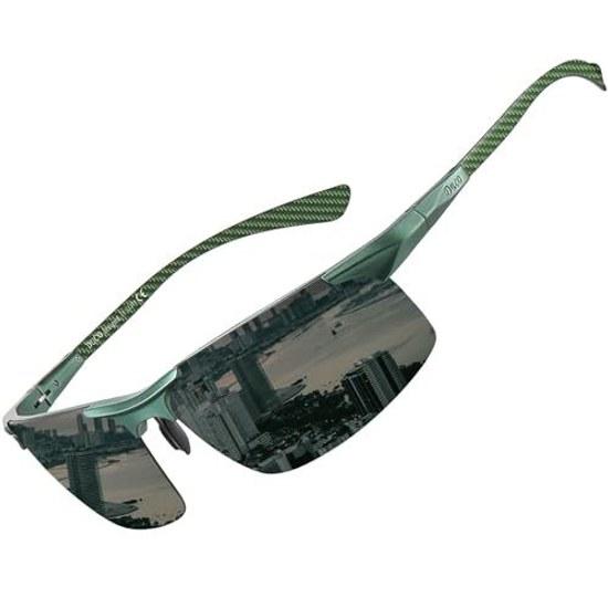 DUCO Sunglasses Men Large Size Polarized Sports UV400 Designed Faces High-Quality Carbon Fiber Material Ultra-Lightweight Driving Biking Fishing Golf